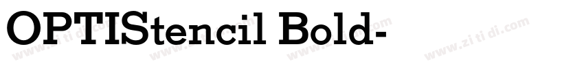 OPTIStencil Bold字体转换